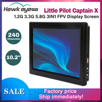Hawkeye Captain X 3IN1 FPV Monitor 1024*600 1000LUX 1.2G 3.3G 5.8G 240CH Auto Search with DVR FPV Monitor Dual Receivers