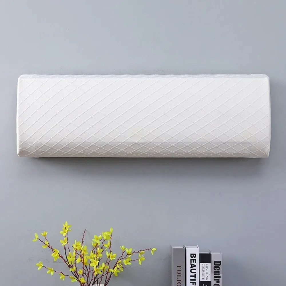 All-Inclusive Conditioner Dust Cover Wall Air Diamond Grid Pattern Air Conditioner Protection Cover Universal Solid Color