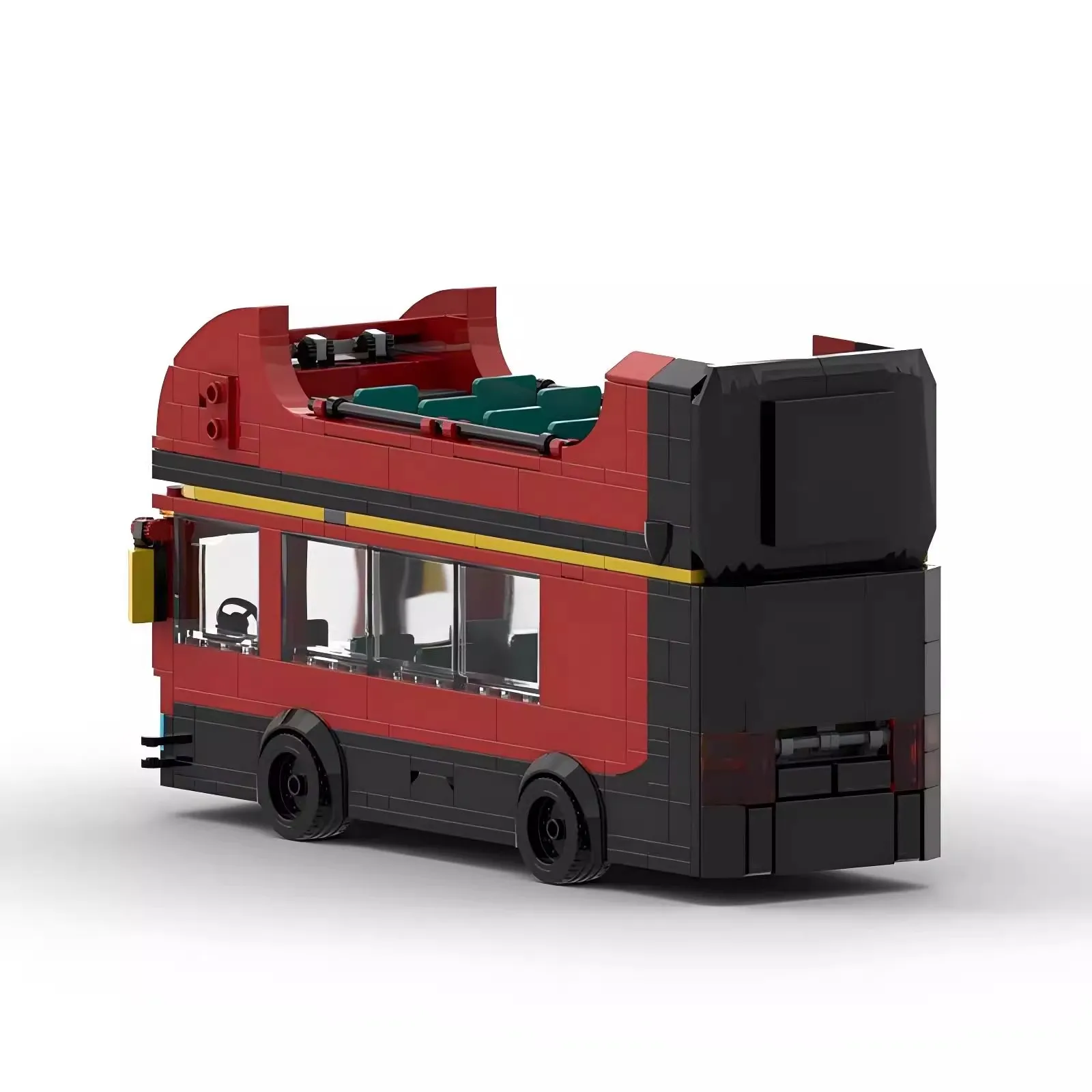 Moc 60407 carro técnico 8 de dois andares de largura ônibus turístico veículos urbanos conjuntos de campeões de velocidade blocos de construção brinquedos para crianças presente