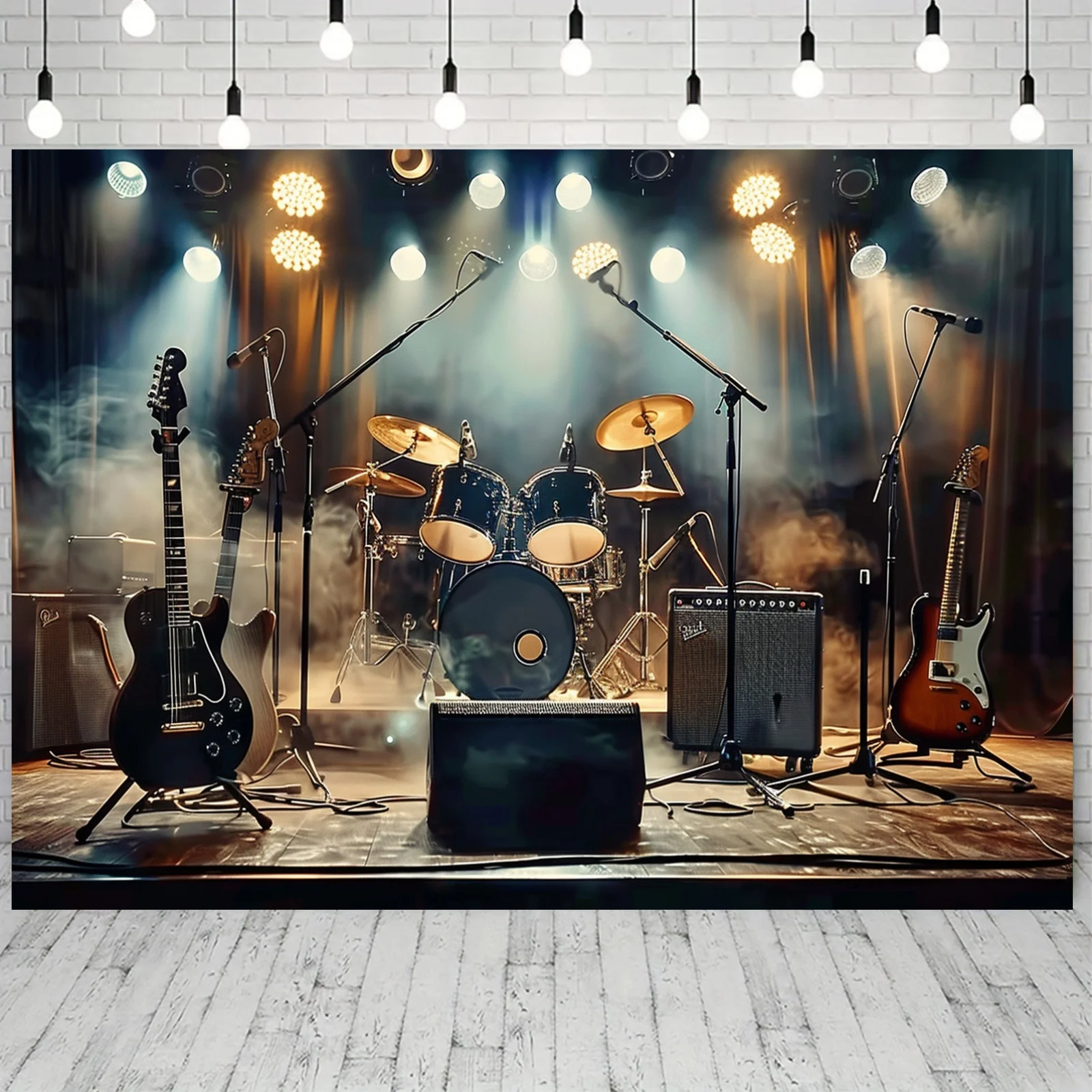 1-teilige Polyester-Hintergrundtafel für Live-Musikbühnen, multifunktional, geeignet für Konzerte, Festivals, Fotografie-Hintergrund