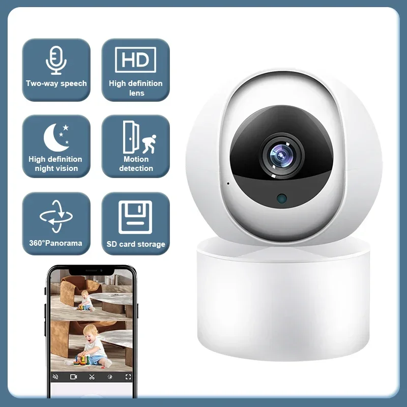 IP WiFi Camera Surveillance Security Baby Monitor Automatic Human Tracking Cam Full Color Night Vision Indoor Video Camera