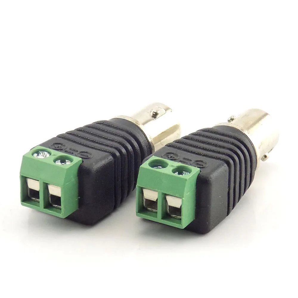 10pcs Coax Cat5 BNC Female Connectors Plug Adapter BNC Plug UTP Video Balun Connector for cable CCTV Camera L19