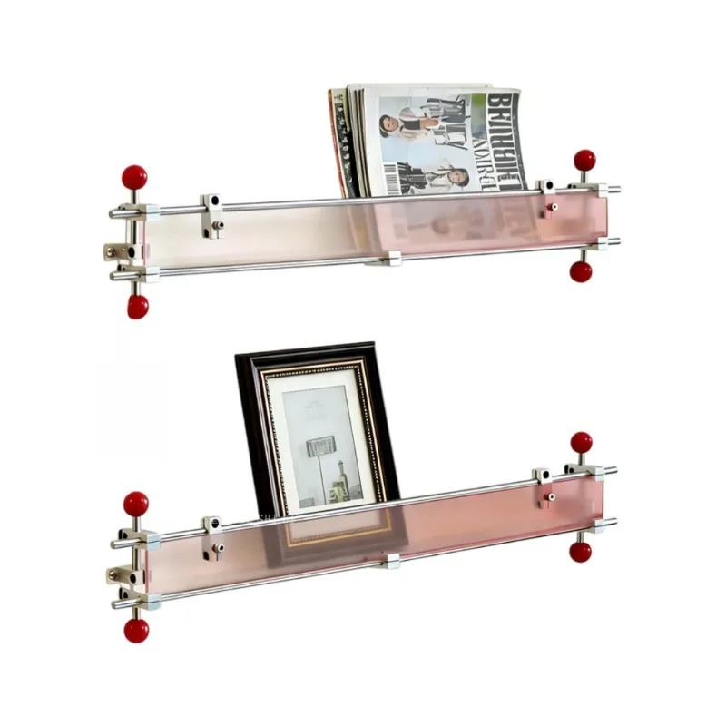 Multi-colored acrylic optical axis shelf, book and newspaper shelf, optical axis acrylic magazine shelf