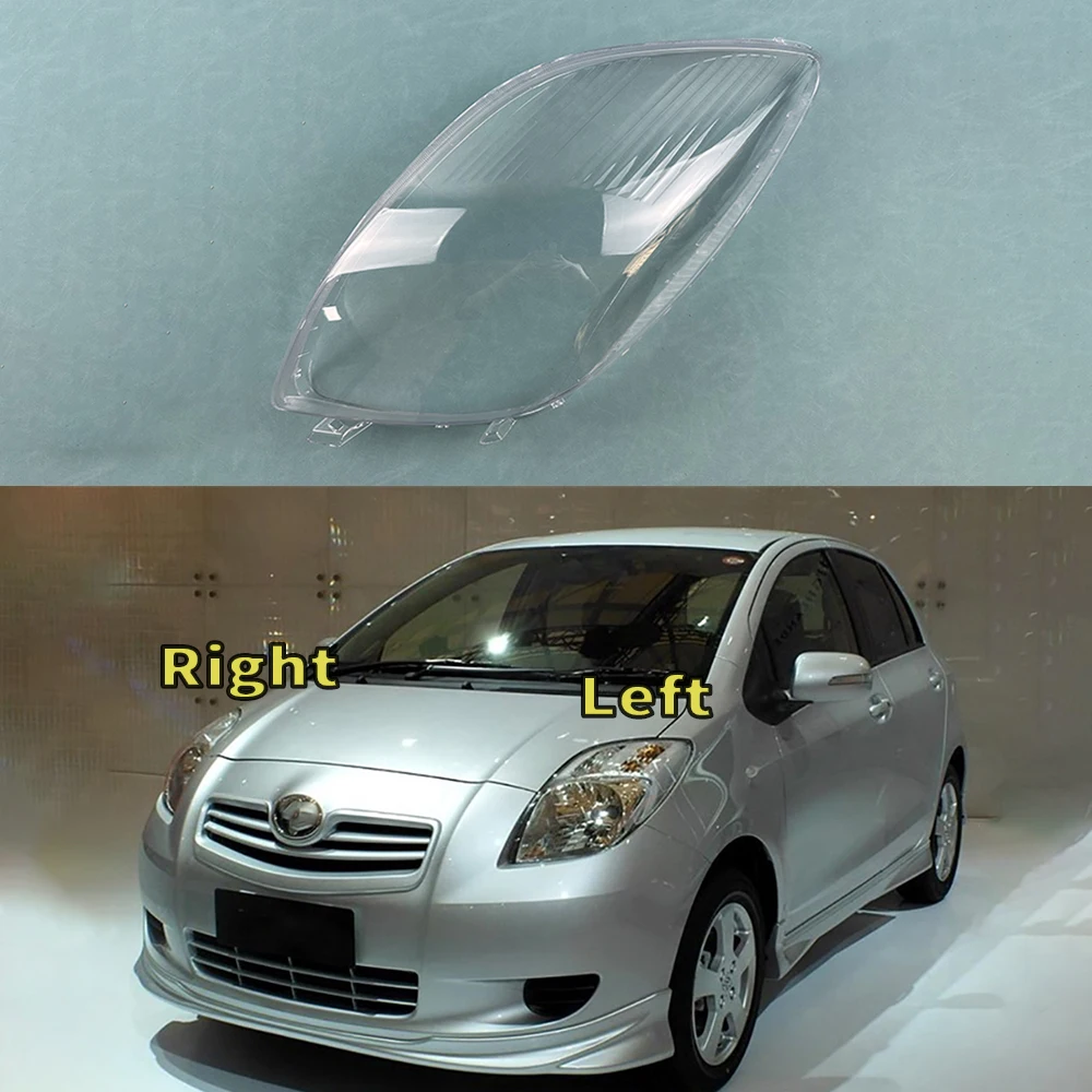 Toyota yaris用クリアフロントランプカバー,ランプシェード,シェルマスク,ヘッドライトレンズ,プレキシガラス,2008, 2009, 2010, 2011