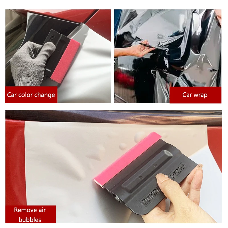 1 Pcs Magnetic Card Squeegee Felt Cloth Edge Squeegee No Scratch Applicator Car Window Tinting Film Tools