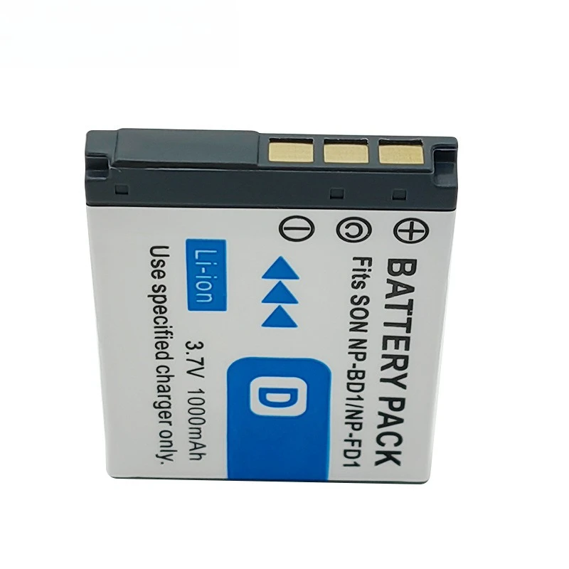 Bateria 1000mAh NP-BD1 FD1 para Sony TX1 T77 T90 T300 T500 T900 T200 Substituição totalmente decodificada para Sony Cybershot