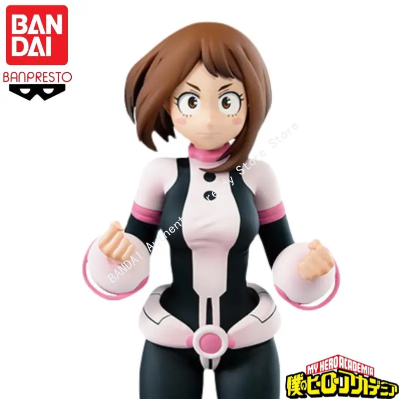 متوفر في المخزون الأصلي بانداي بانبريستو بطلي الأكاديمية Ochaco Uraraka شخصيات أنيمي لعبة مجسمة هدية عيد ميلاد المرآب