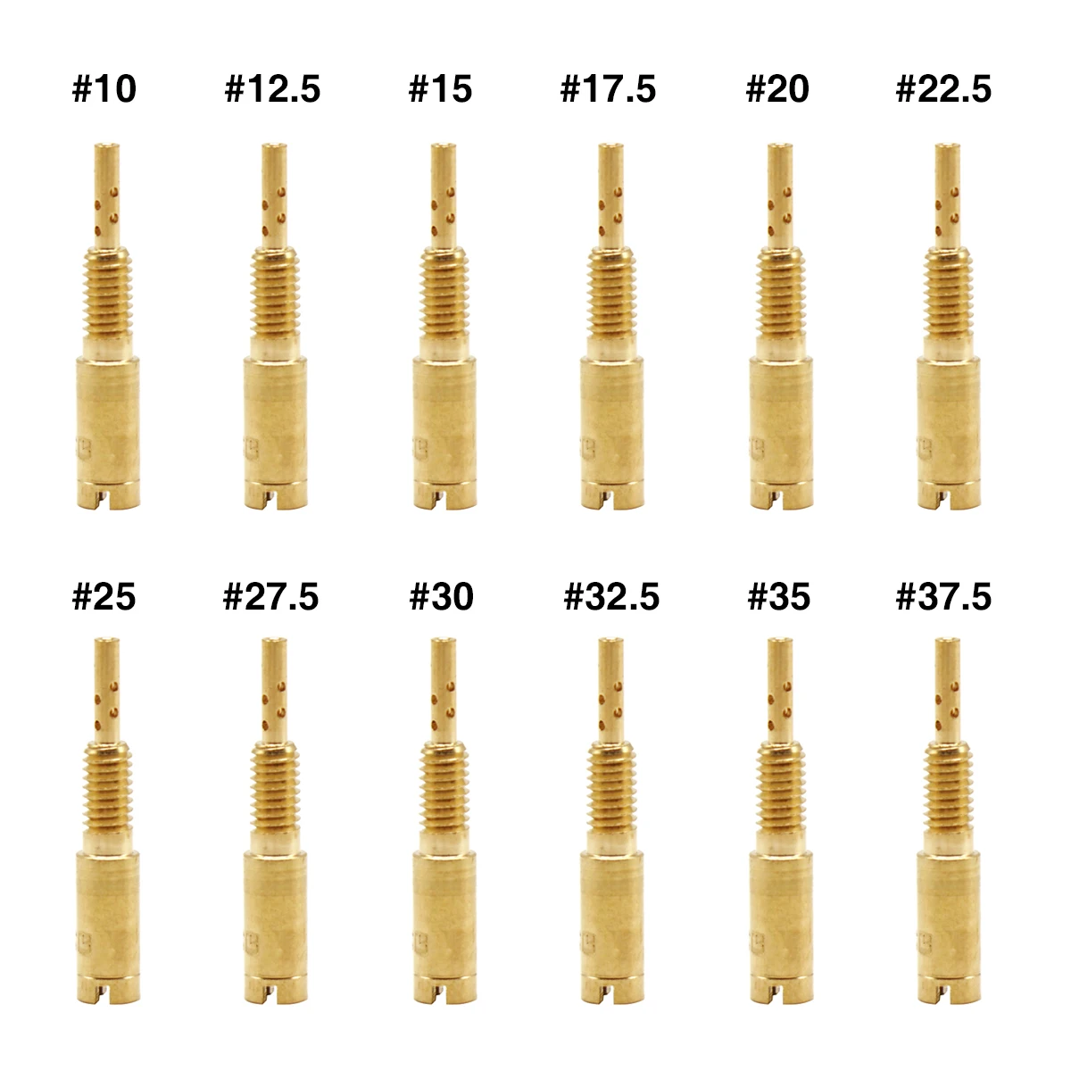 ZSDTRP 12pcs Sub-injectors Idle jet Pilot Jets Slow Jet For Mikuni Carburetor HS40 HSR42/45/48 RS34-RS40 TM33 TM36 TM40 VM28/486