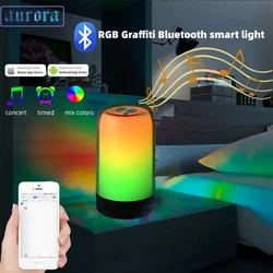 RGB Tuya Smart Night Light Bluetooth APP Remote Voice Control Dimmable Small Table Lamp Neon Symphony Music LED Ambient Light