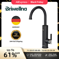Briwellna Electric Water Heater 220V Flowing Heater Kitchen Faucet 2 in 1 Tap Tankless Water Heating Mixer Electric Geyser
