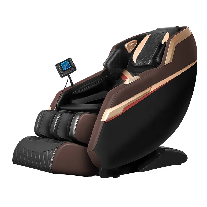 High Quality Relax Electric 4D Black Body 4-Rollers Home and Office Massage Chair 0 Gravity with Musical Function