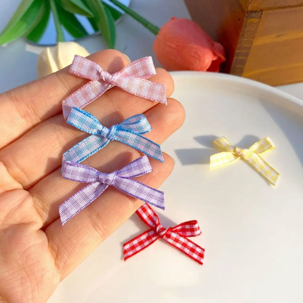 10pcs Bowknot Cotton Doll Hair Pins Decoration Mini Tiny Doll Wig Clips Decoration DIY Cute Doll Hairpin Accessories Gift