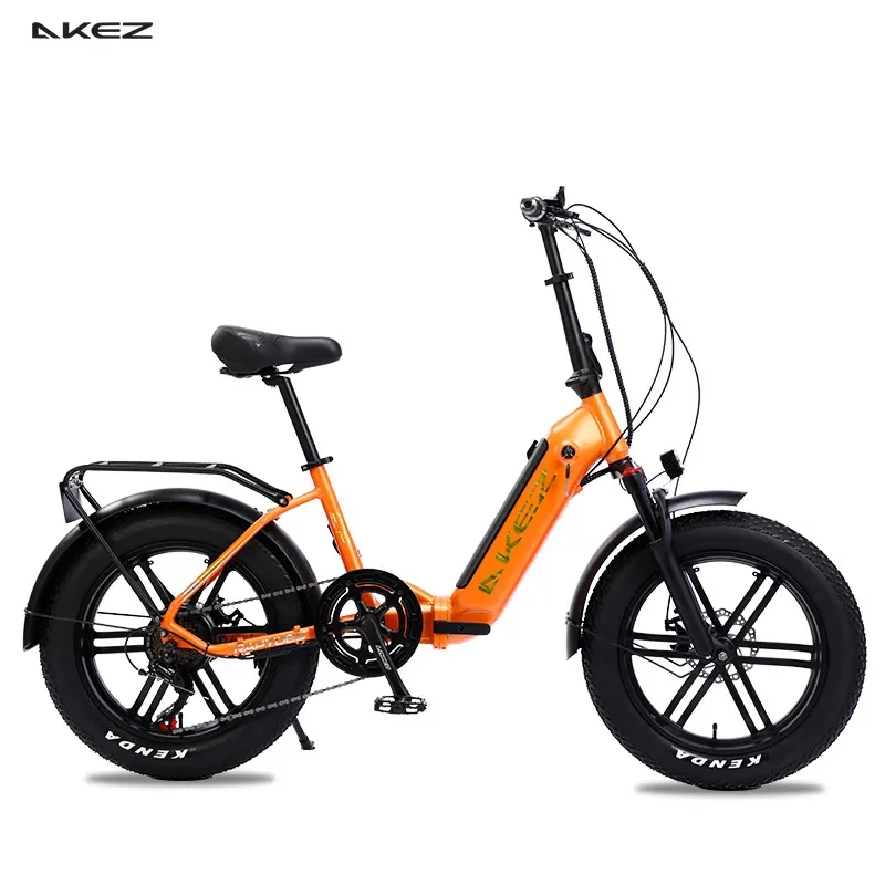 20 Inch 48V Electric Fat Tire Bike 4.0 Wide Tire Folding Mountain Bicycle for Adults Snow Beach Off Road Variable Speed E