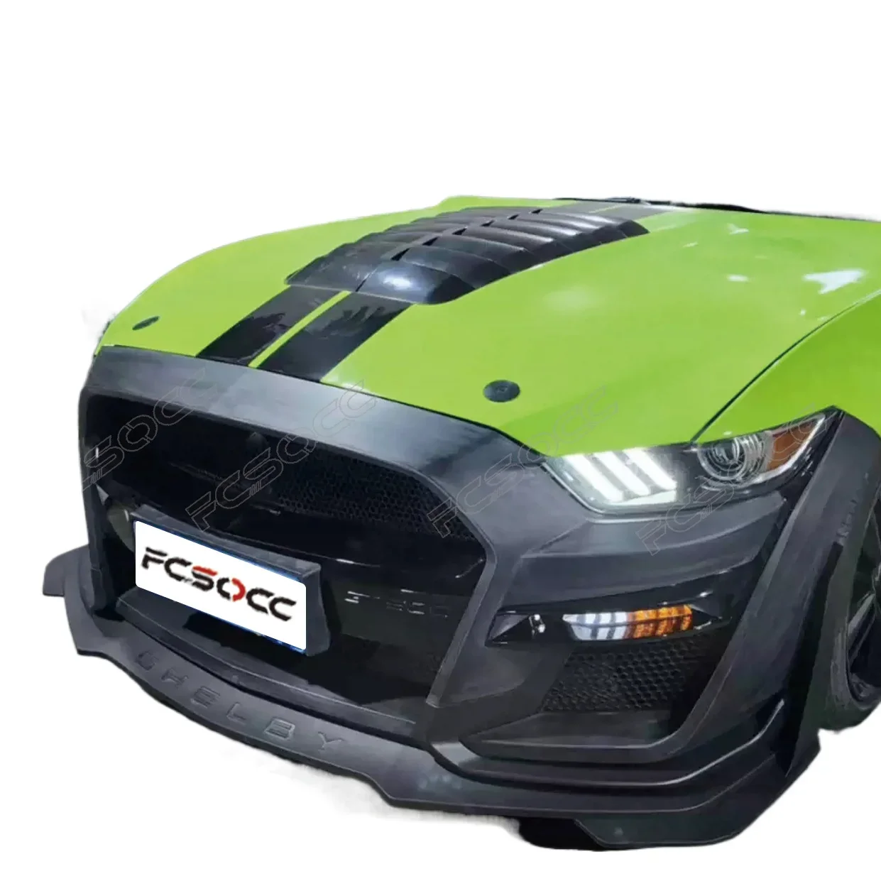 

Shelby GT500 Style Fiberglass Modified Air Intake Grille for Ford Mustang 2015-2021 New Front Bumper Lip Upgrade