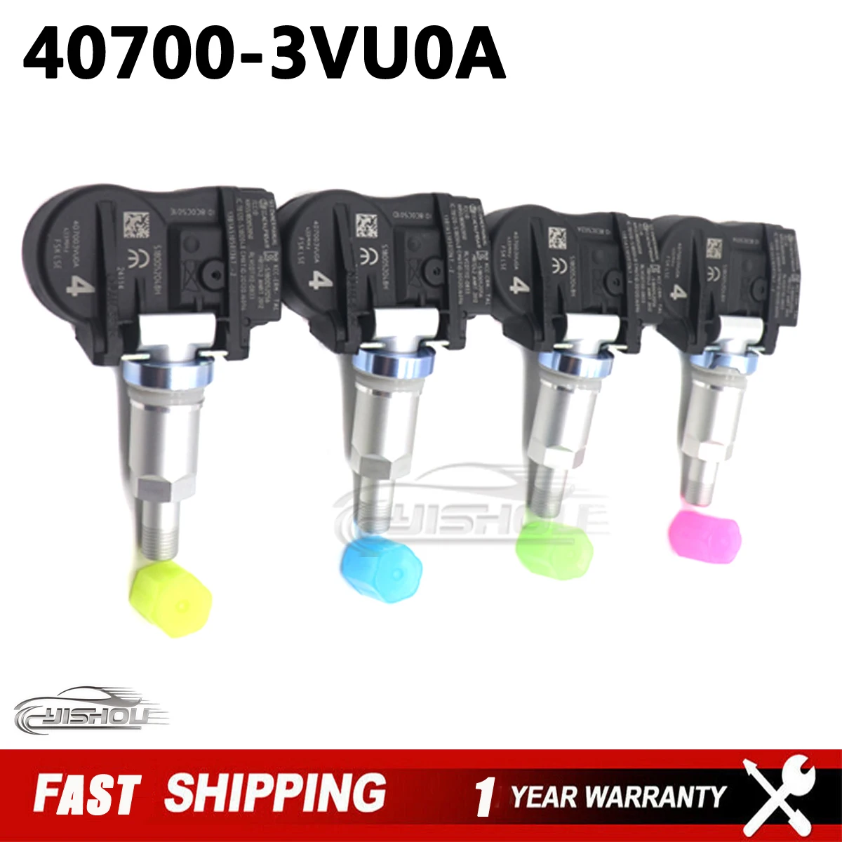 

40700-3VU0A Датчик TPMS, 4 шт., датчики давления в автомобильных шинах, 433 МГц для Nissan Pulsar Qashqai II TIIDA TEANA X-Trail Rogue 407003VU0A