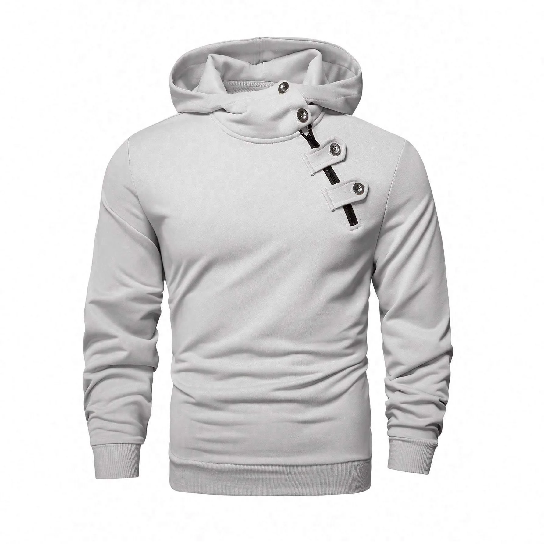 Solid Color Loose Comfortable Casual and Fashionable Men's Hooded Sweatshirt