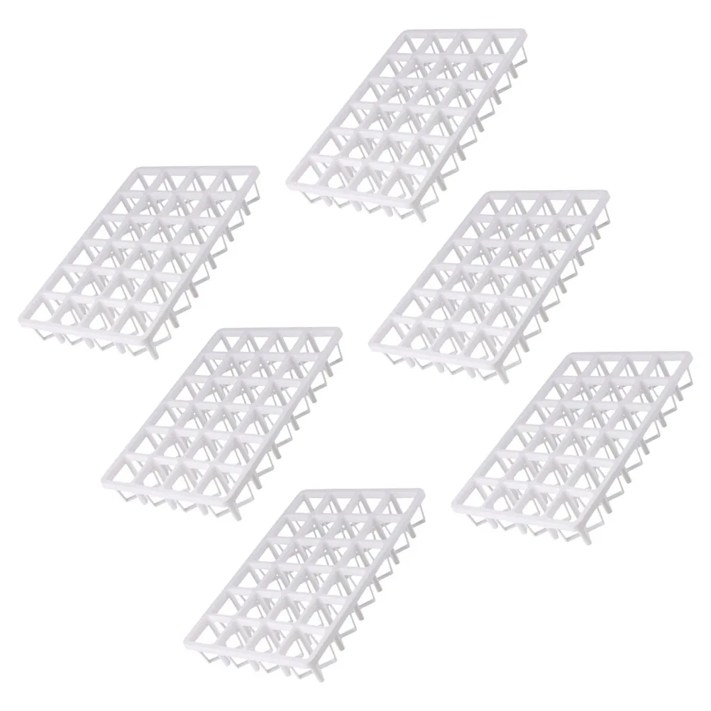 

6pcs Square Hole Nursery Tray Racks For Plant Germination Vegetable Starter Growing Boxes Plastic Sowing Trays Gardening