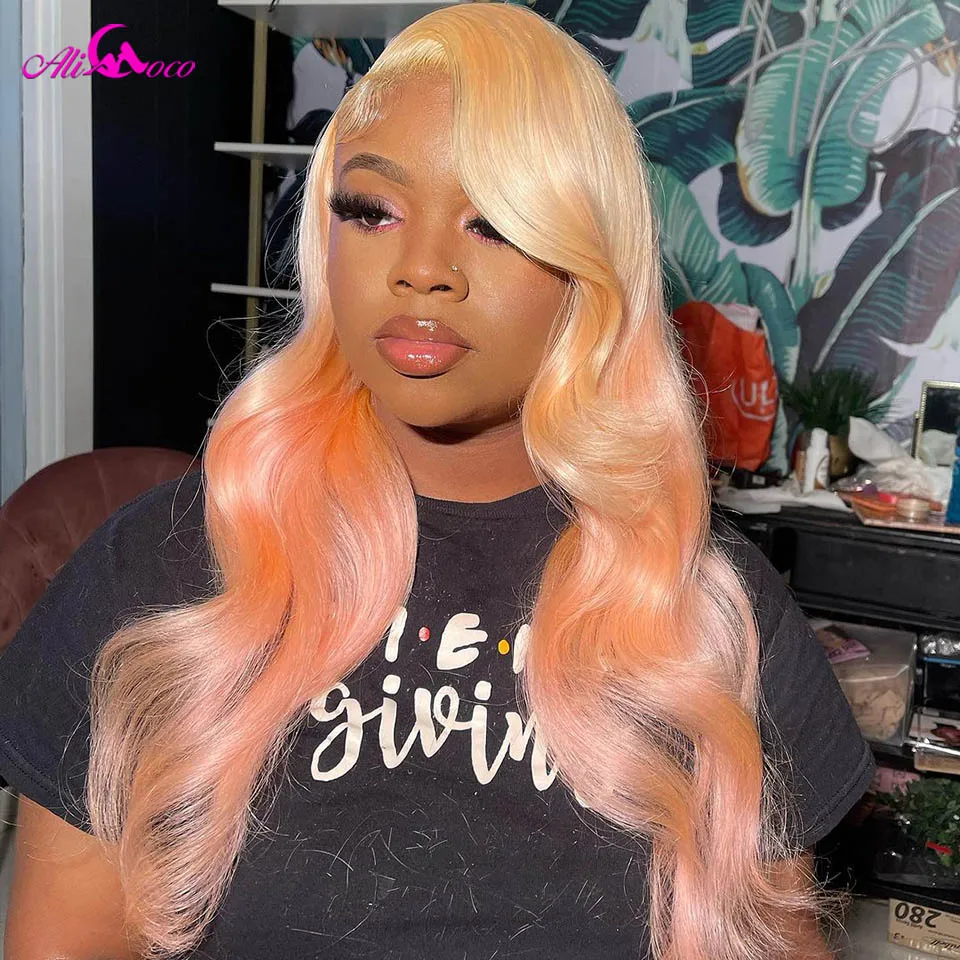 

5x5 Omber Pink Lace Front Wig 13x4 13X6 Body Wave Pink Lace Frontal Wig Human Hair For Women Brazilian Remy Hair Wig Pre Plucked