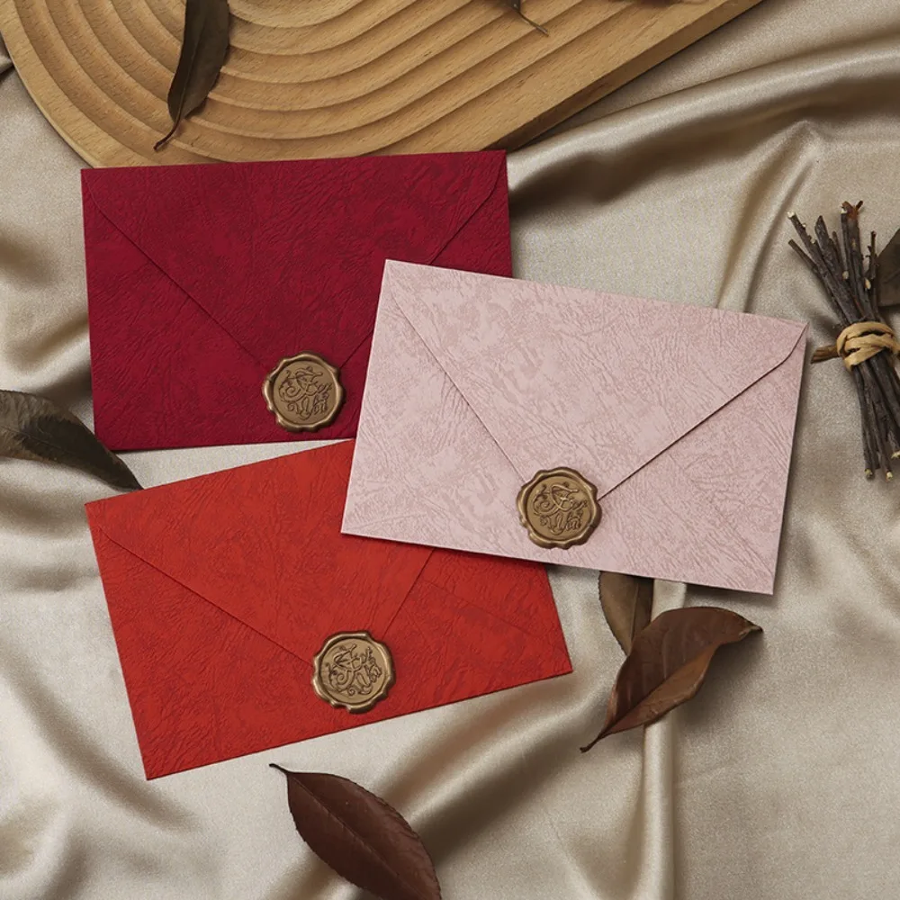 Bview Art linen brown paper envelope paper set retro style, suitable for Christmas and Valentine\'s Day and other festival