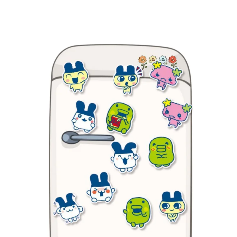 New Bandai Tamagotchi Mametchi magnetic refrigerator magnets creative soft magnetic traceless waterproof decorative stickers - view 6