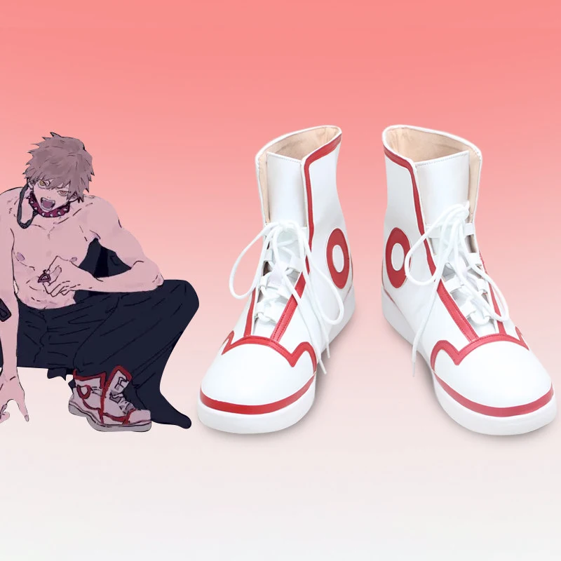 Denji Cosplay Shoes Anime Chainsaw Man Role Play Boots Halloweens Carnival Party Boots For Men
