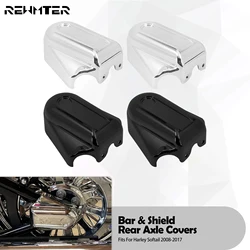 Motorcycle Bar Shied Rear Axle Covers Swingarm Caps Bolt ABS End Caps For Harley Softail Cross Bones Heritage Deluxe 2008-2017