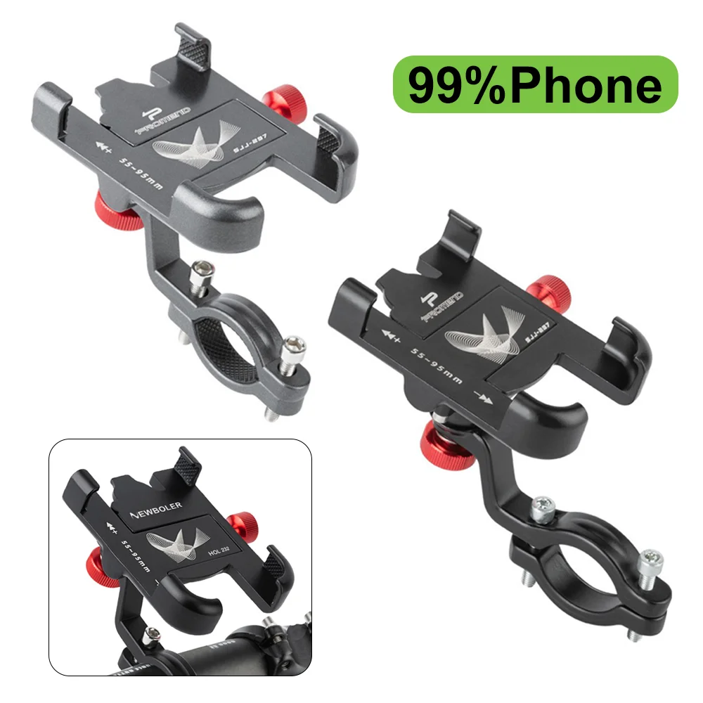 

MTB Phone Mount Stand Bike Mobile Phone Holder 360 Rotatable Aluminum Adjustable Bicycle Non-slip Cycling Bracke Accessories