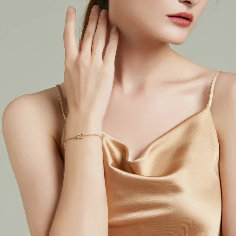 

Bracelet high-end sense brass temperament bracelet European American simple light luxury bracelet ins tide niche design sense