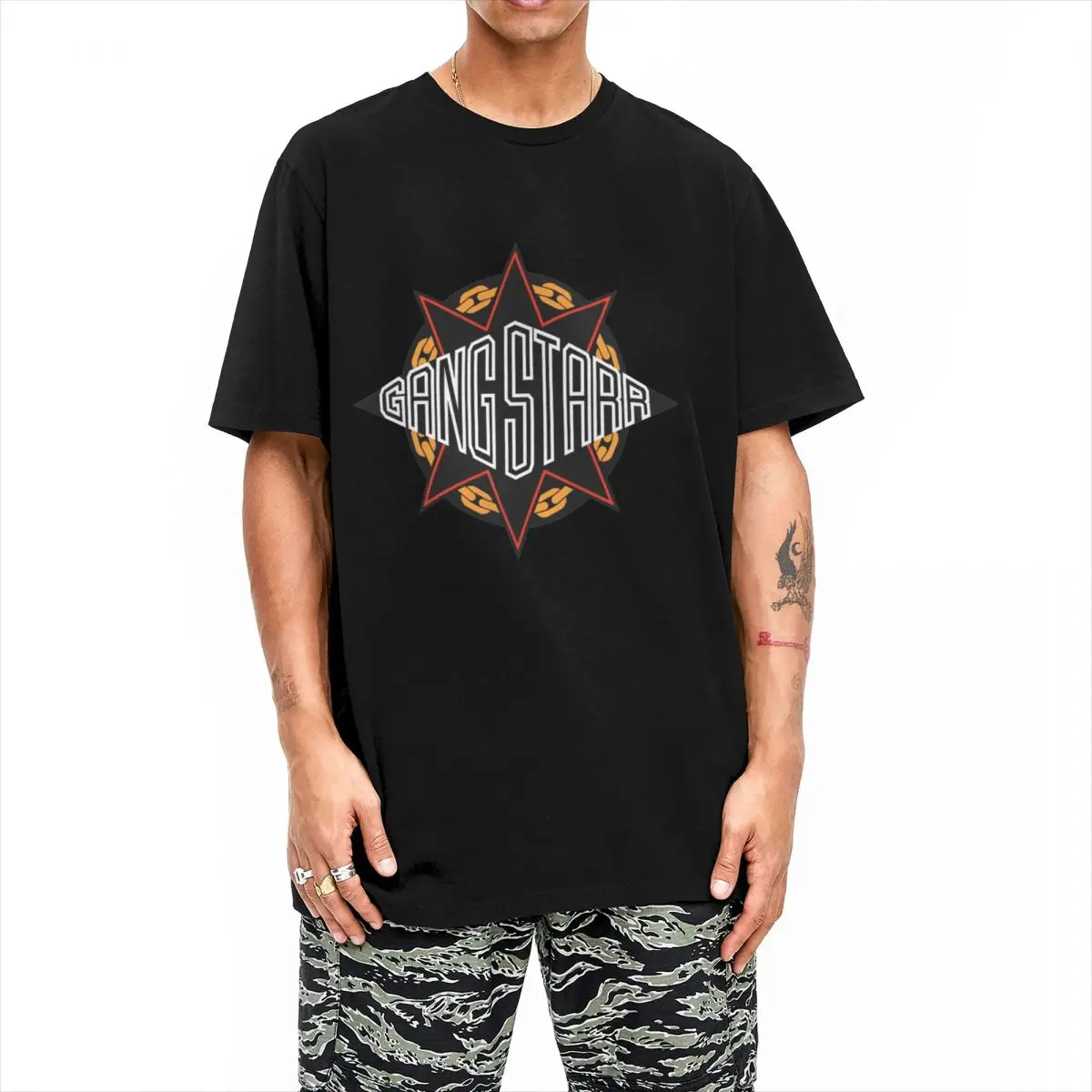 Printed Gang Starr Logo Shirts Outfit Men Women Cotton Gangstarr Hip Hop T Shirt Tee Clothes