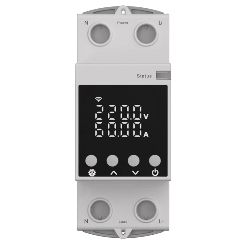 AB42-Tuya Wifi Relay LCD Display Adjustable Overvoltage, Undervoltage And Overcurrent Protector Smart Switch Remote Control