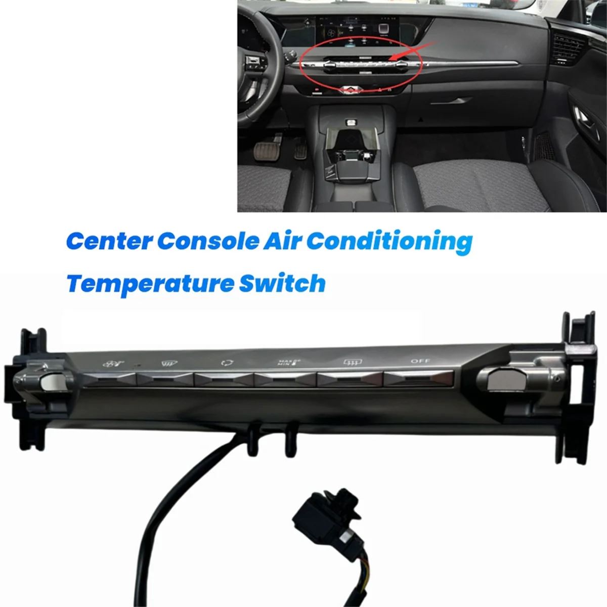 Car Center Console Air Conditioning Temperature Switch for DS4 2021-2023 Multi-Function Circulation Air Switch