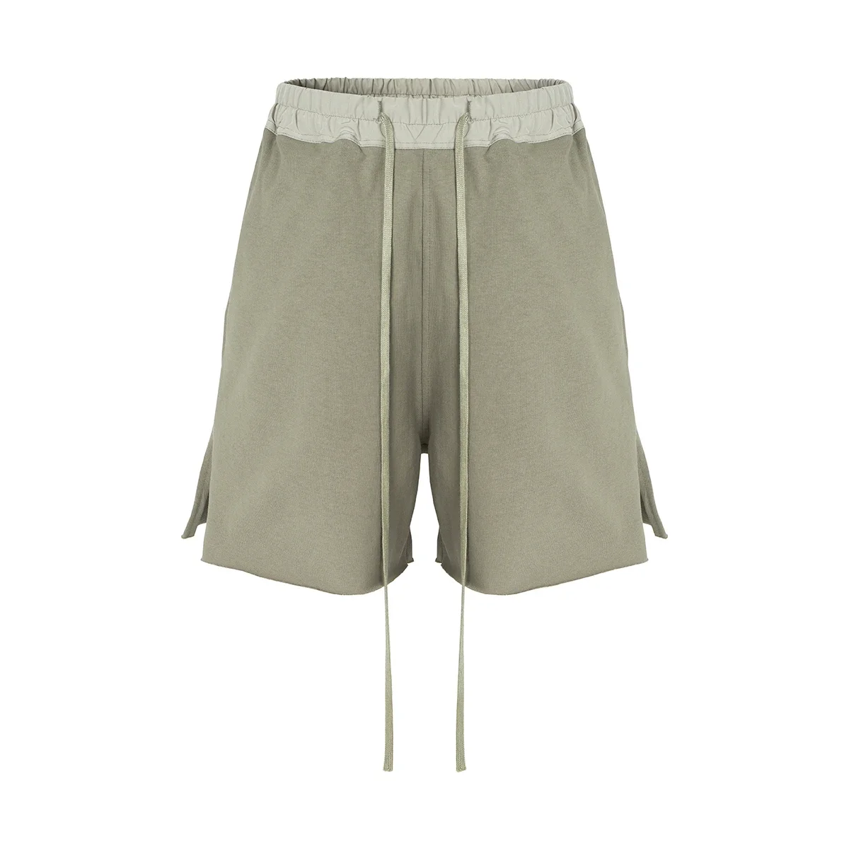 

Streetwear Cleanfit Side Split Basic Casual Shorts for Men Solid Color Loose Baggy Sport Five Quarter Pants Oversized Short