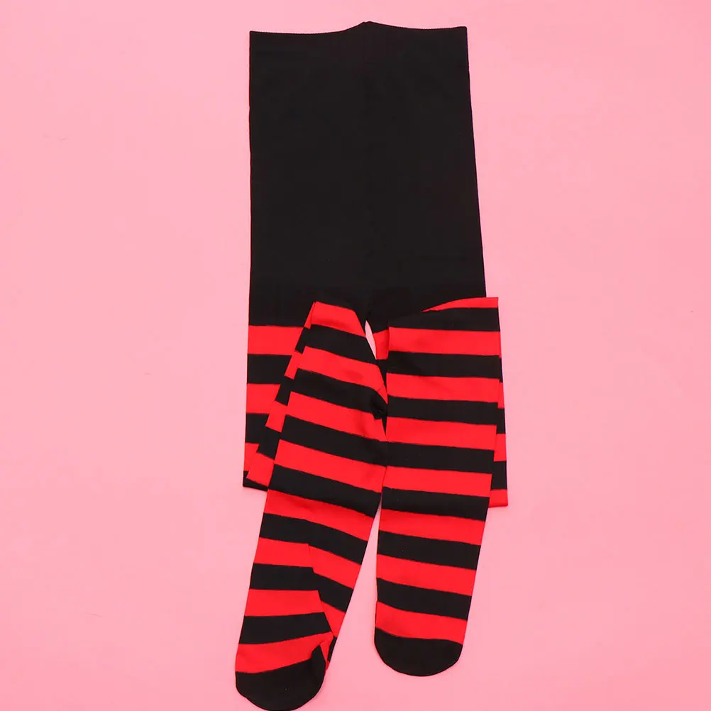2 paia di calzini al ginocchio a righe rosse nere calze natalizie per le donne ragazze festa festiva costume cosplay inverno caldo lungo