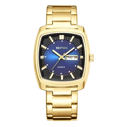 Men's rectangular waterproof casual quartz watch minimalist fashion watch