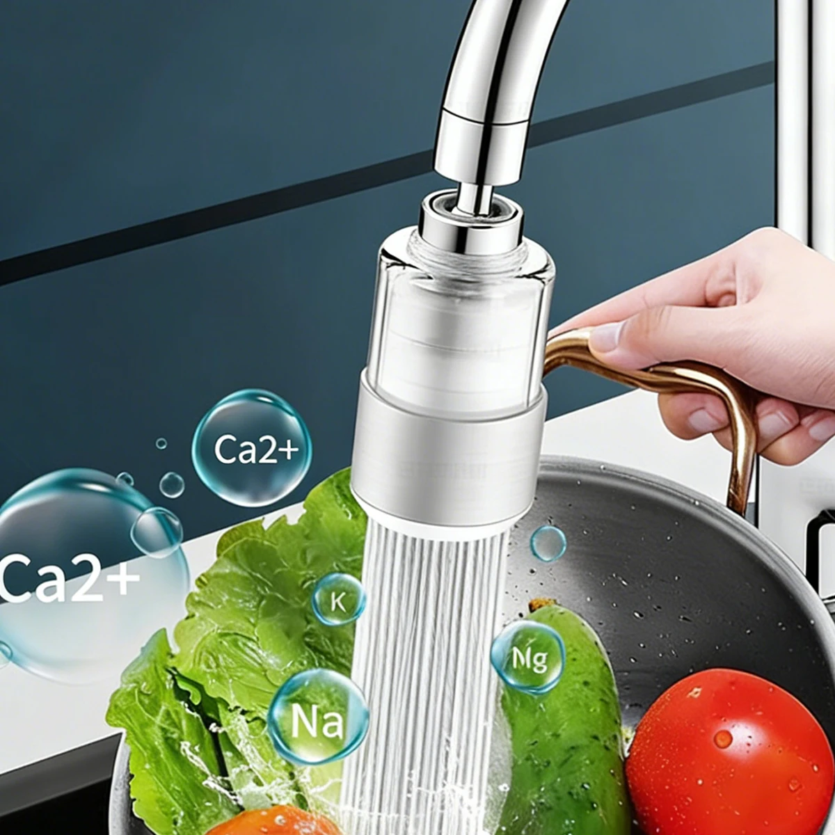 360° Rotating Kitchen Faucet Filter Universal Tap Water Purifier Anti-Splash Sprayer Head