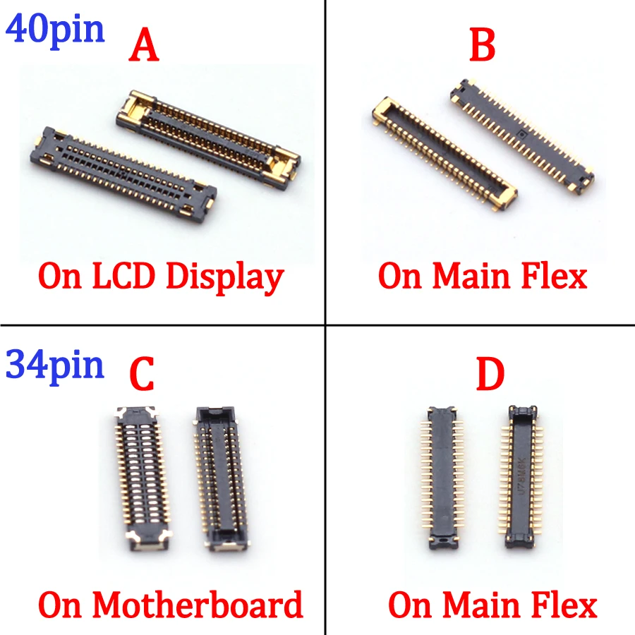 1-10Pcs LCD Display Screen Flex FPC Connector Plug Board For Samsung Galaxy M30S M307 M21 M215 M30 M31 M315 M307F M305 34 40 Pin