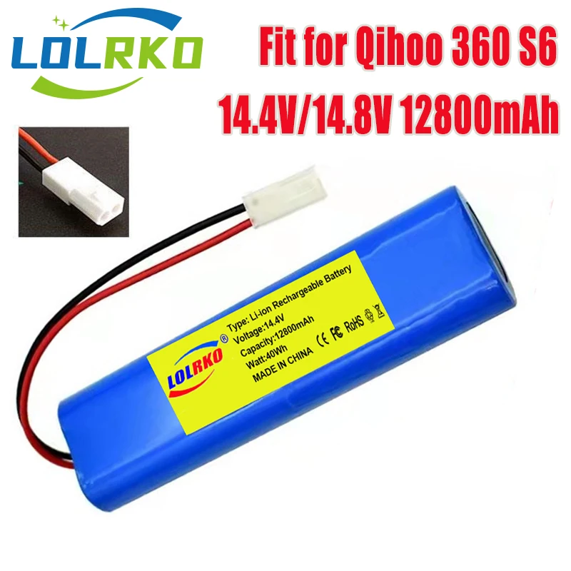 

14.8V 12800mAh Battery Pack for Qihoo .360 S6 .Robotic Vacuum Cleaner Spare Parts Accessories Replacement Batteries.