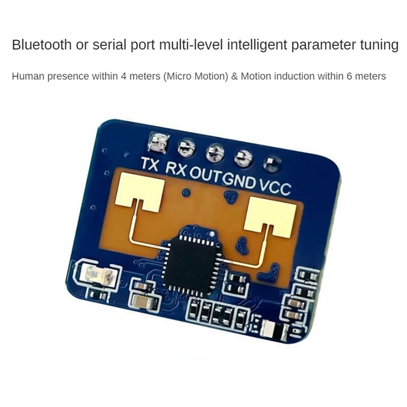 HLK-LD2410C 24G Human Presence Sensor Support BT Function App Radar Sensing Module FMCW Millimeter Wave Motion Detection