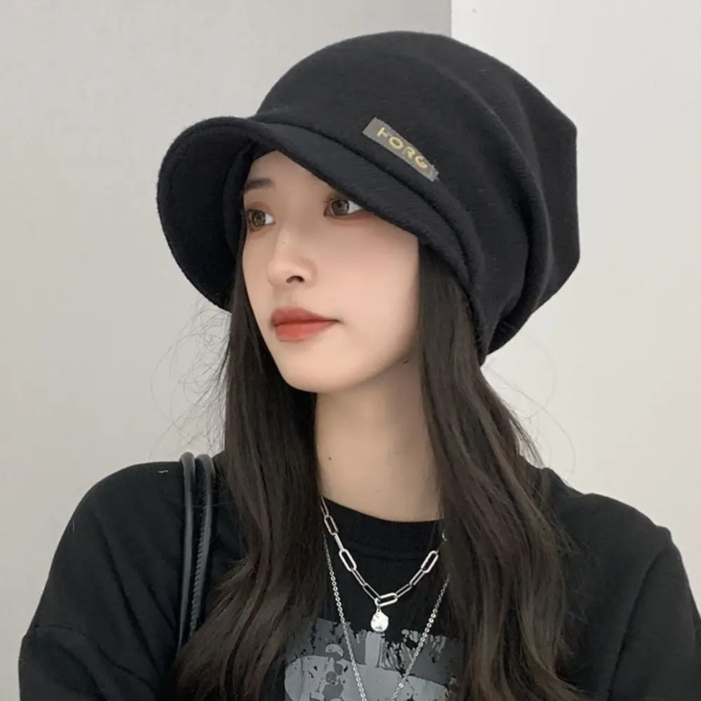 

Модная мягкая вязаная шапка в корейском стиле, эластичная фуражка, утолщенные зимние шапочки