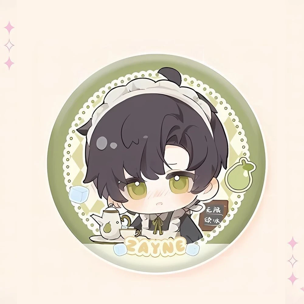 58mm Gioco Amore e spazio profondo Kawaii Zayne Rafayel Caleb Sylus Xavier COSTUME Cosplay Distintivo Pin SPTE Spilla in banda stagnata Prop regalo