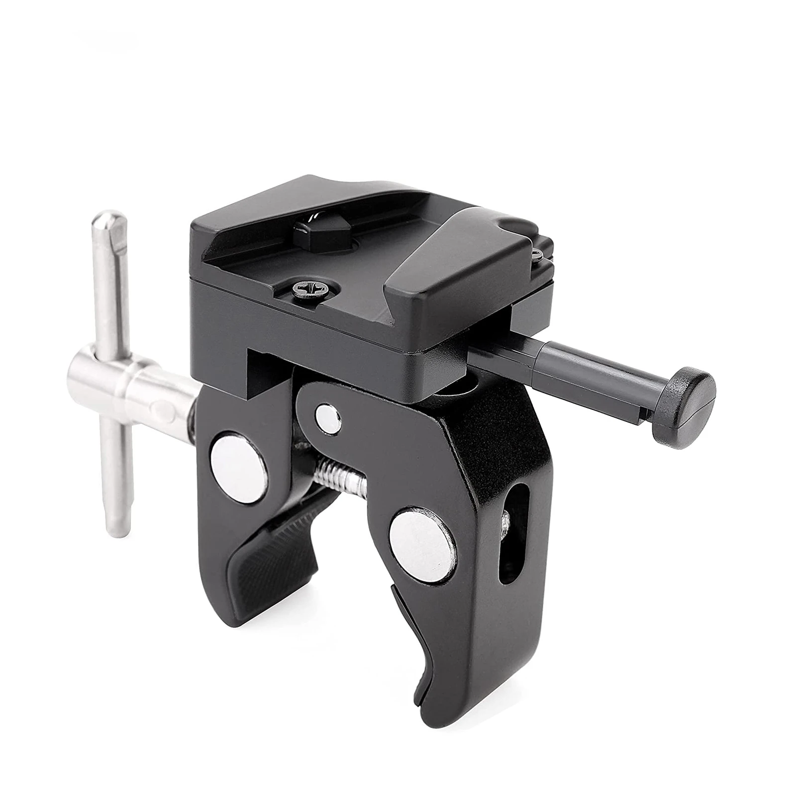 Adaptador de montaje de liberación rápida v-lock hembra con abrazadera de cangrejo para DSLR V, batería de cámara, dispositivos fotográficos