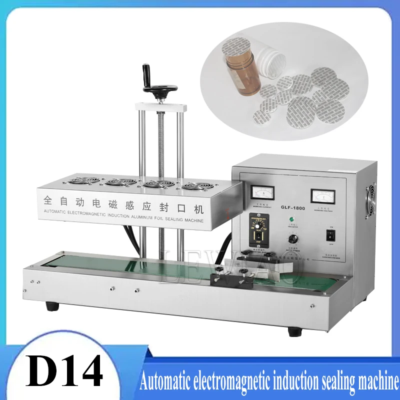 Automatic Continuous Electromagnetic Sealing Machine Induction Aluminum Foil Packing Machine Plastic Glass Bottle Cap Sealer