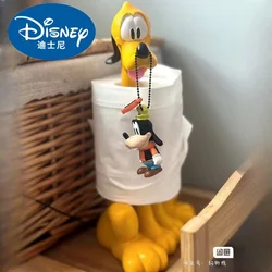Disney Mickey Mouse Goofy Creative Bathroom Shelf Cute Cartoon Perforation-free Wall-mounted Paper Roller Ceramic gift