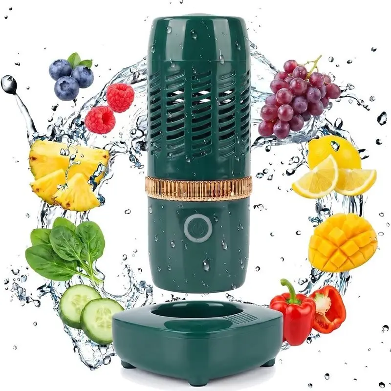 A25F-Ortable Fruit And Vegetable Washing Machine OH- Purified Waterproof Cleaning Device Green