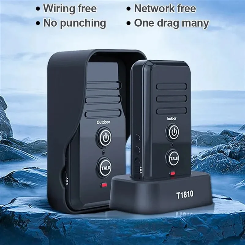 كامل أطول المدى اليد الحرة اتجاهين جرس الباب اللاسلكي مقاوم للماء المنزل إنترفون مصنع مكتب نظام اتصال داخلي الولايات المتحدة التوصيل