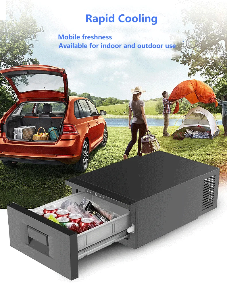

22L Car Refrigerator High Capacity 12v Fridge Freezer Camping Picnic Charging Freezer Travel Portable Car Fridge