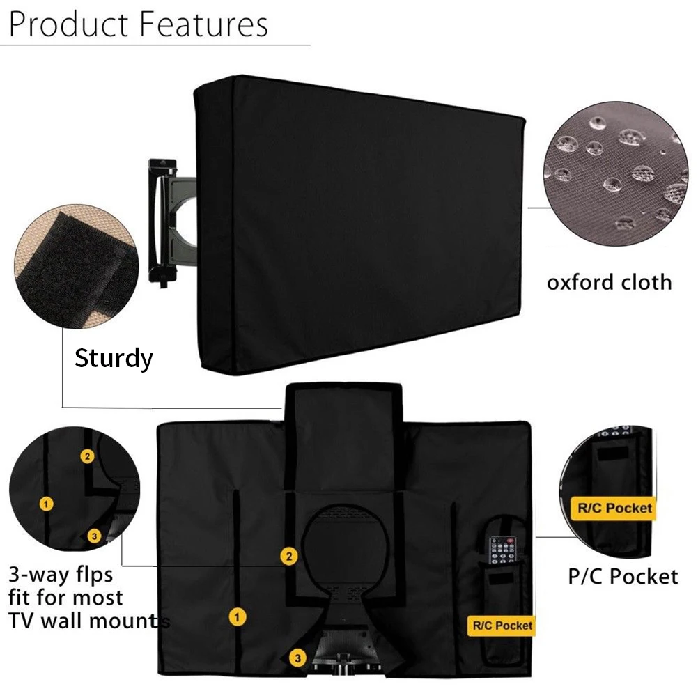 

Waterproof Cover Terrace Dust Sun Protection Outdoor Screen Protector Monitor