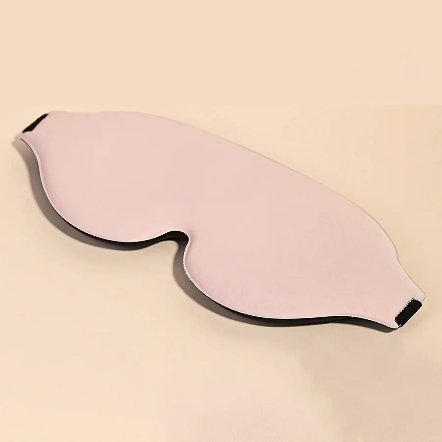 1pc Sleep Mask, 3D Deep Contoured Eye Mask Sleeping for Men And Women, Suitable Side Sleeper, 100% Light Blocking Blindfold & Eye Cover, Soft Comfort Eye Shade for Night Shift Travel Yoga Nap, Black and Pink view 4