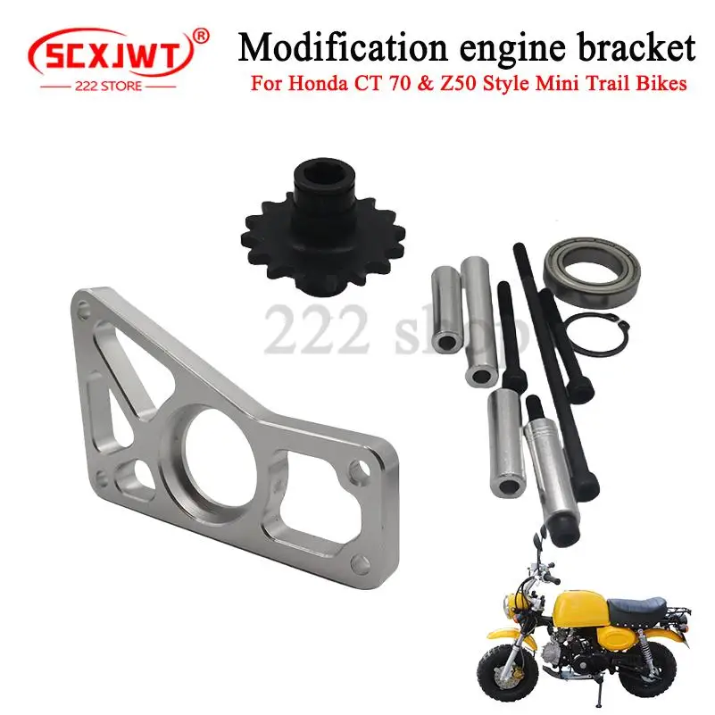 Für Honda CT70 & Z50 Style Mini Trail Bikes Hinterachse Scheibenbremse Modifikation Motorhalterung