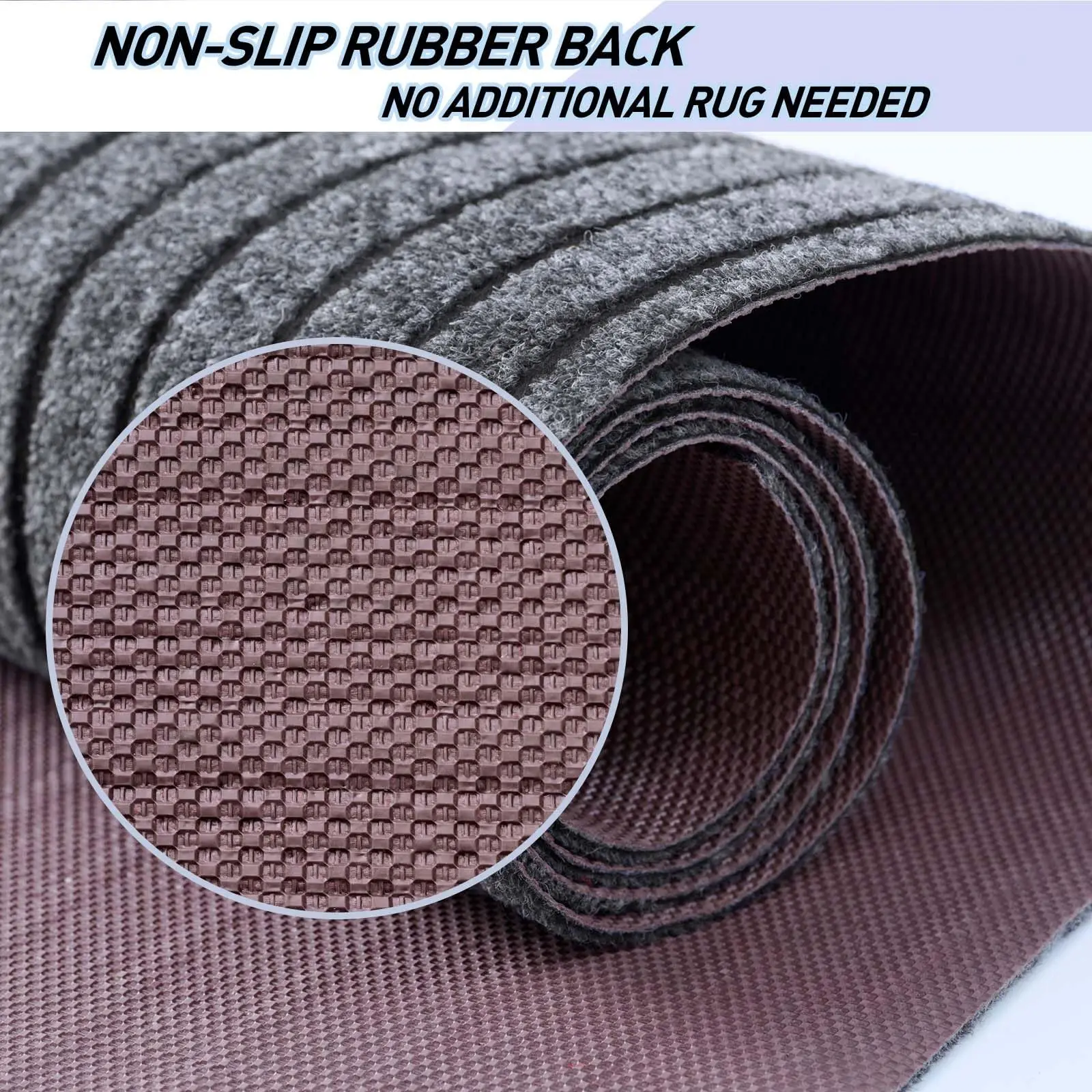 قريب من الأرض، غير قابل للانزلاق ومضاد للحشف، بوليستر قوي الامتزاز، سجادة باب كلاسيكية مخططة لأرضية المطبخ